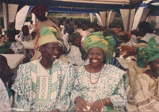 Dad and Mom during Kayode's wedding