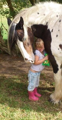 Imie with one of her favourite horses “Cody” now in heaven together ??