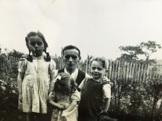 June, Michael and Monica with dad - the early years!