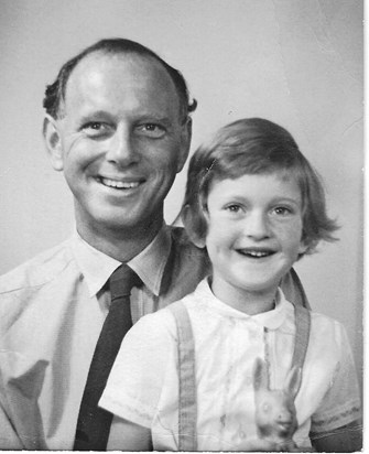 Sara Burdon as child with her father, Peter
