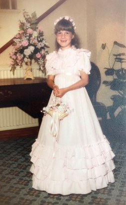 My beautiful bridesmaid on your birthday in 1984. This is my