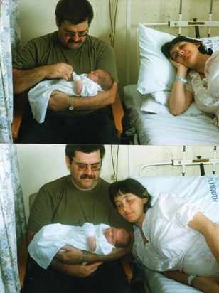 Lynda and Bob with Newborn Steven