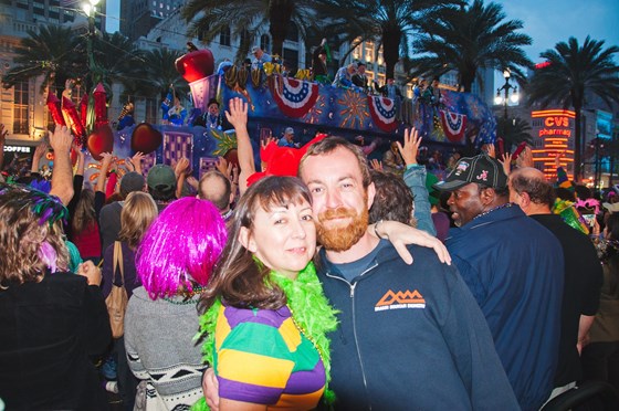 celebrating Mardi Gras with Deb