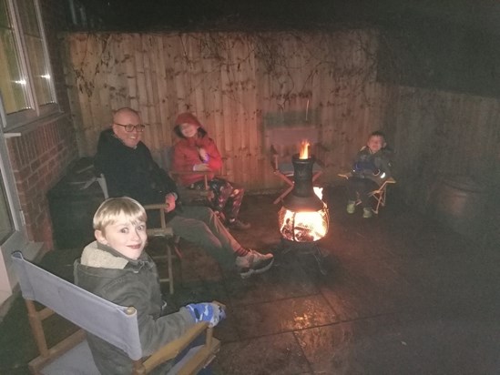 New Years Eve 2019.  The boys absolutely loved being outside with Simon, sat round the fire and toasting marshmallows. 