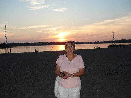 Elsie in sunset July 2010