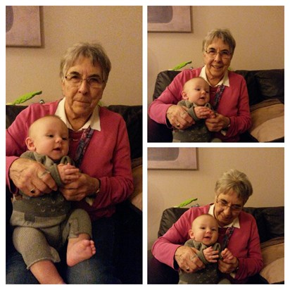 Aunty Elsie on one of her many visits to see baby Oliver 2016