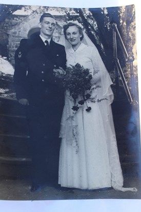 Alfred and Evelyn on their Wedding Day