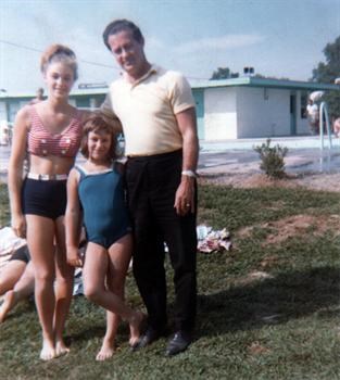 Gil, Gail and Janie at the country club in 1963