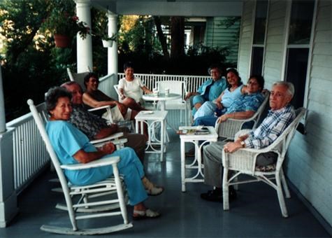 So many good times on the big porch with family.