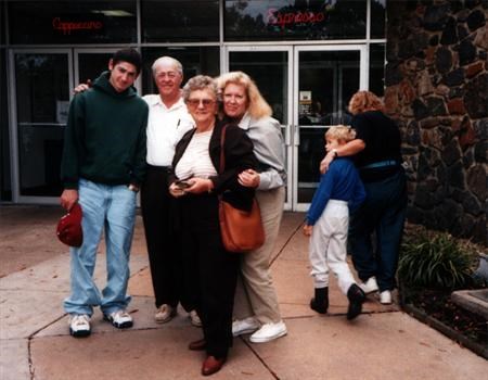 Gil, grandson Ross, Dorothy and Hannah at Bobby’s wedding 1998.