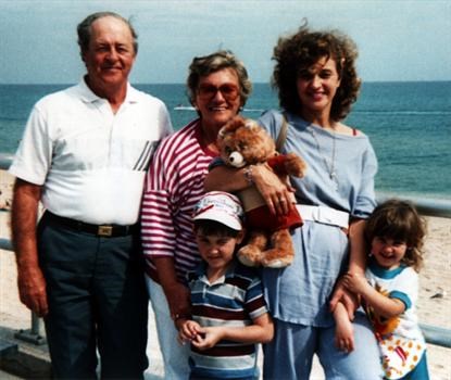 Gil, Hannah, Ross and Nadia in Florida in 1988