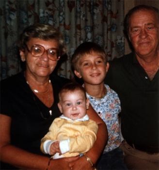 Hannah, Gil, Maitreya and Ross in California in 1983