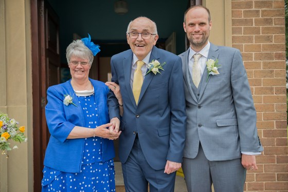 Dad with me and Mum on my Wedding Day - July 2017