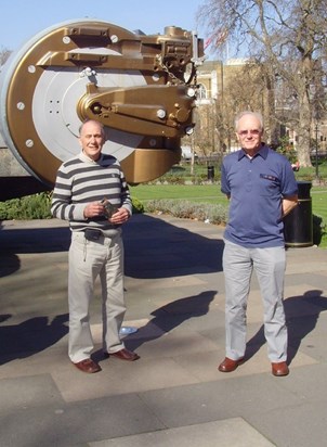 Richard and Terry outside the Imperial War Museum London March  2012
