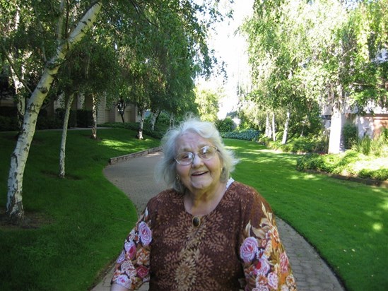 Grandma at her beloved Chateau Cupertino
