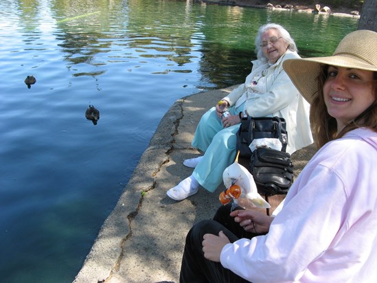 Grandma and Diana at Memorial Park