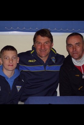 Me, dad and Warringtons manager