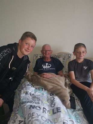 Grandad with Tom and Connor July 2019