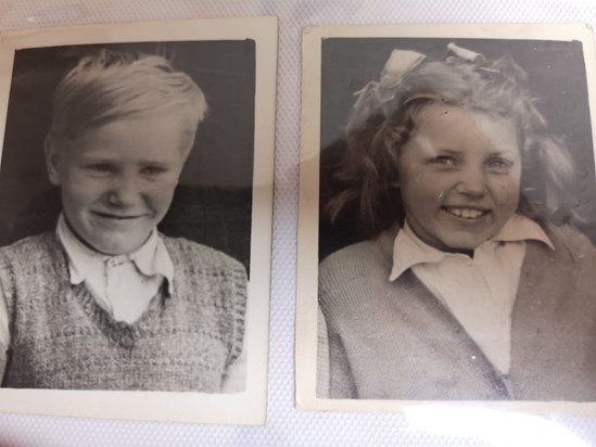 Our mum & Dad aged 5 