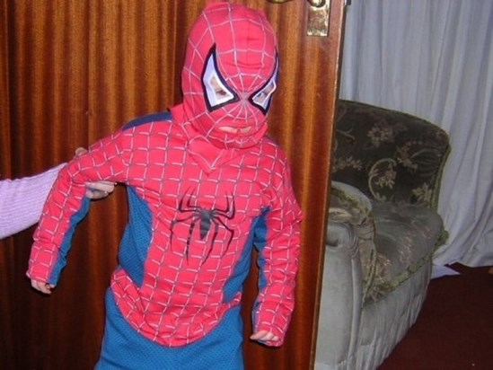 You loved dressing up as spider man x