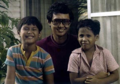 Mike with his Dad and Kuya Dennis 