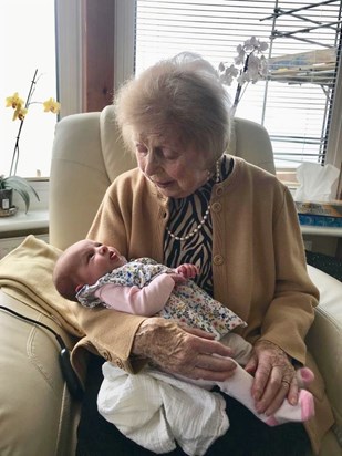 Pam and her 4th Great Grandchild - Amy Carol