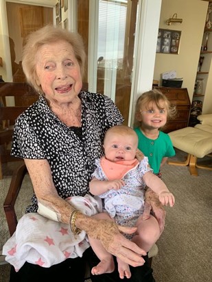 Great Grandma with Annabelle Pamela & Amy Carol