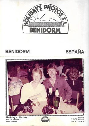 Dave and I in Spain 1970's. Great memories. 