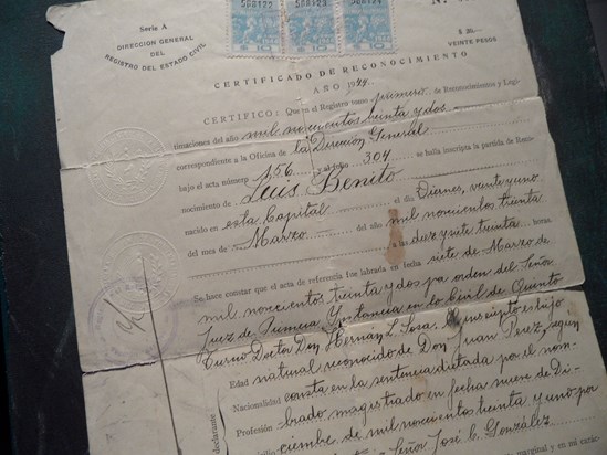 Birth Certificate 1930