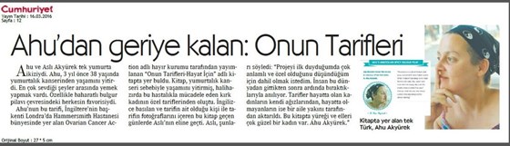 Cumhuriyet Gazetesi, 16 Mart 2016