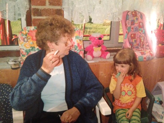 Happy memories with nanny Ida, this photo makes me smile..miss you loads forever ?????? xxx