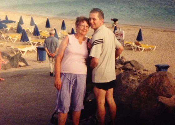 Happy times in lanzarote with you nanny on one of our many holidays xxxxxxxx