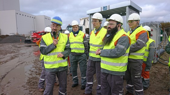 Visiting a construction site, Ghent, November 2019