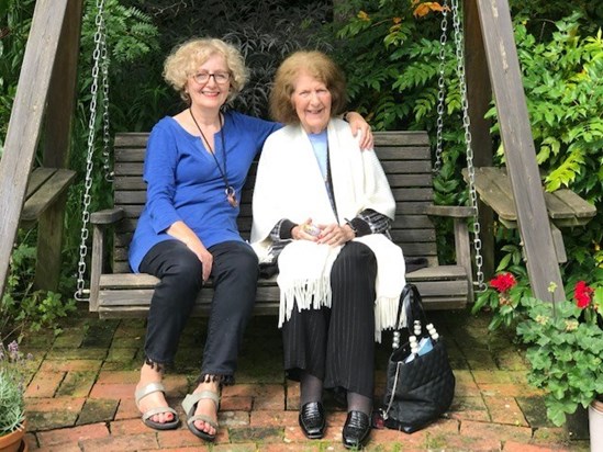 Mum and I enjoying a sunny day in the garden.