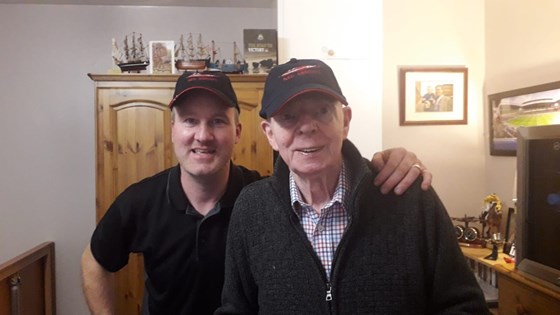 Me and Tommy with the Red Arrows caps.  