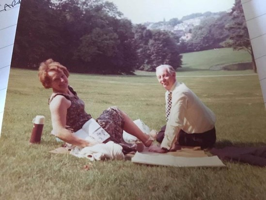 Mum and dad in Woluwe Park about 1979.