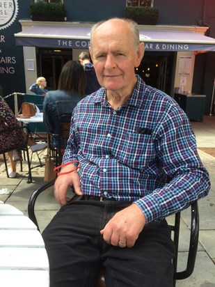 Enjoying a day out to Cardiff with his wife Trish (September 2020)