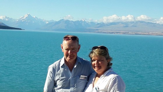 Enjoying the view of Mount Cook in NZ with Trish (February 2017)