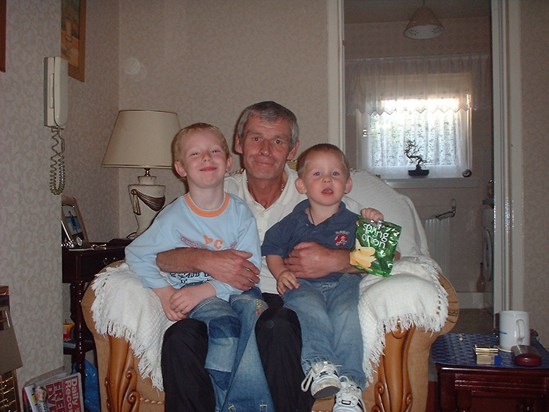 Jim with his grandsons Jay & leo