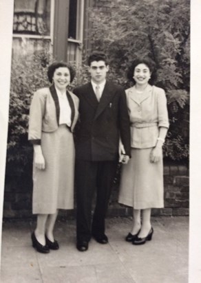 Dante Testa with his beautiful sisters. Look how he is holding their hands. Much loved.