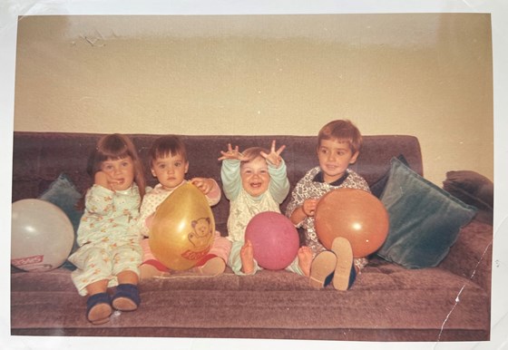 IMG Clare, Heather, Kate and David, Toddington 1968