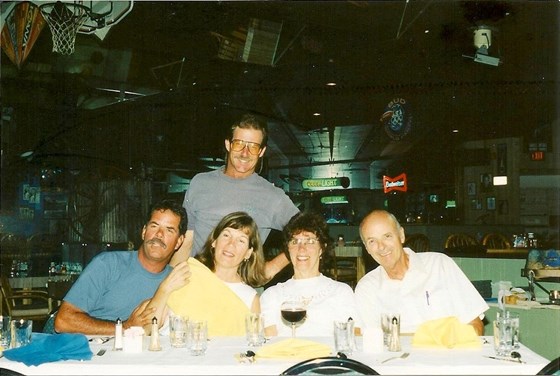 1997 Scott, Patty, Beverly, Ray and Pat at Deb and Bruce's rehearsal dinner.