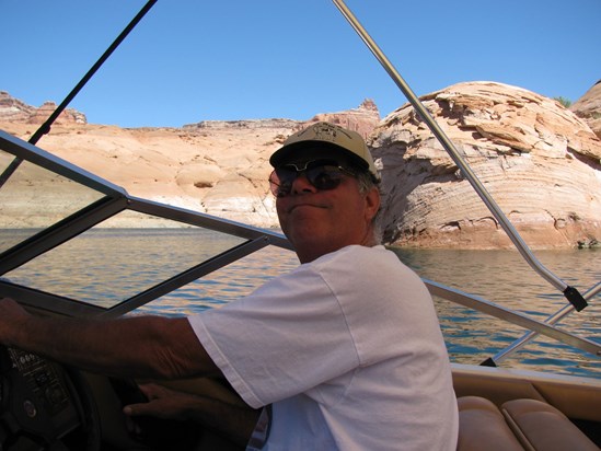 Plying the waters of Lake Powell always brought a smile to Scott