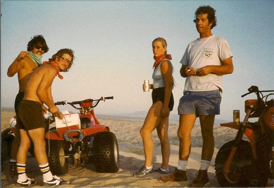 Early Glamis Days (pre-boots and helmets)  Jeff, Pat, Kim and Scott