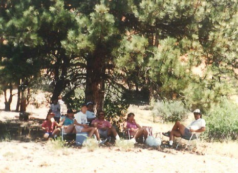 North Rim Grand Canyon, I think? Relaxing with friends.