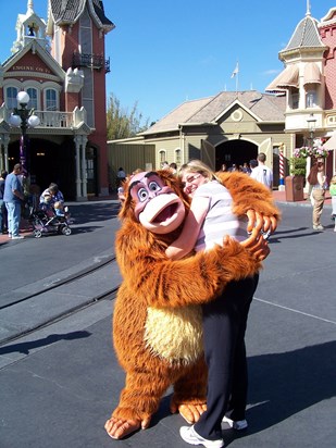 Linda was always up for a Hug - even if it was from an Orangutan!