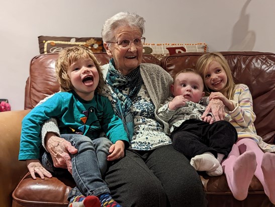 Little Nanny with her Great Grandchildren