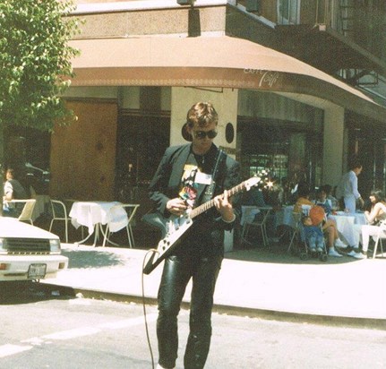 Dad playing in NYC