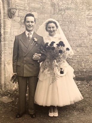 1953 Marriage to Violet, Parish Church, Passenham Manor, Northamptonshire 