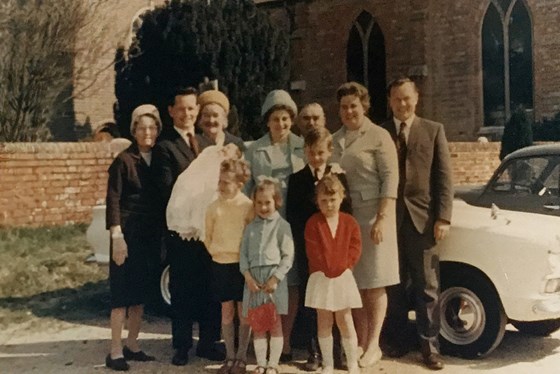 1968, Lisa's christening, St Mary Magdalene church, Milton